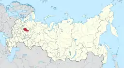 Kostroma oblasts beliggenhed i Rusland