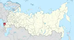 Krasnodar krajs beliggenhed i Rusland