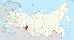Omsk oblasts beliggenhed i Rusland