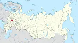 Rjasan oblasts beliggenhed i Rusland