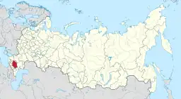 Stavropol kraj placering i Rusland