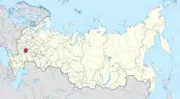 Tambov oblasts beliggenhed i Rusland