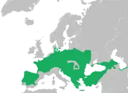 Udbredelsen af Løvfrø