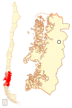 Aiséns placering i Chile