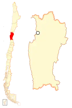 Coquimbos placering i Chile