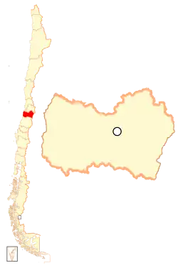 O'Higginss placering i Chile