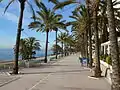 En del af strandpromenaden i Marbella
