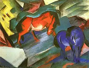Rød og blå hest, 1912Rotes und Blaues Pferd
