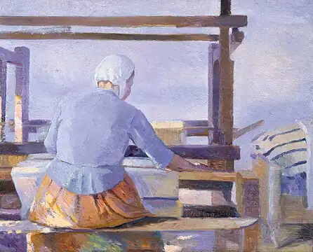 Ved væven, 1890'erne