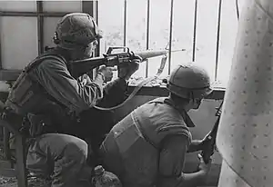 Amerikanske marineinfanterister i februar 1968 under Slaget om Hue