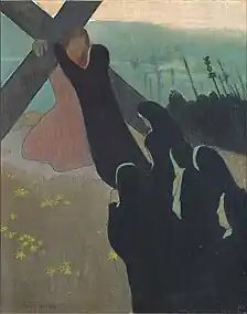 Maurice Denis, Le Calvaire (Climbing to Calvary), 1889, 'Vejen til Golgata'. Musée d'Orsay