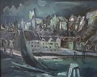 Måneklar nat i Meersburg, 1931