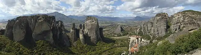 Panorama over Meteora-dalen