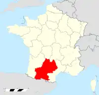 Map of Midi-Pyrénées