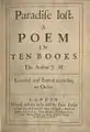 Titelbladet til førsteudgaven af Paradise Lost, 1668