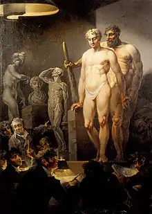 C.A. Lorentzen : Modelklasse på Akademiet, ca. 1824