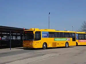 Tidligere VT bus malet Movia/HT Gul