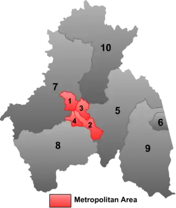 Kort over Mudanjiang