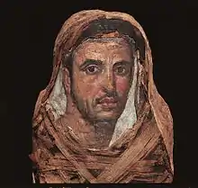 "Mumie med portræt" (ÆIN 1425), detalje