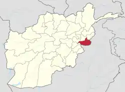 Kort som viser hvor i Afghanistan Nangarhar ligger