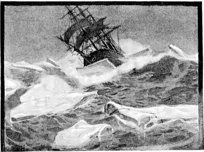 Første møde med drivisen.