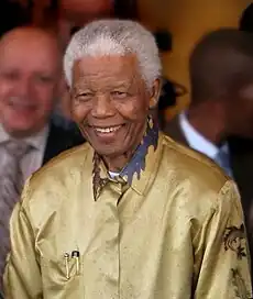 Nelson Mandela ved sin 90-års fødselsdag i Johannesburg i maj 2008.