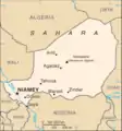 Kort over Niger