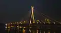 Lekki-Ikoyi Link Bridge i Lagos ved nattetide.