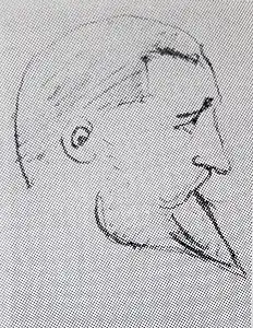 Kreuger tegnet af Carl Larsson