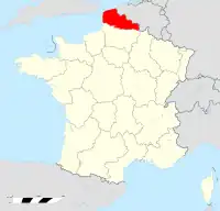 Map of Nord-Pas-de-Calais