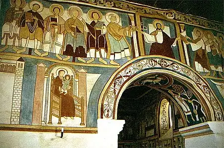 Kopi af Triumfvæggen på Hjerl Hede med stærke farver