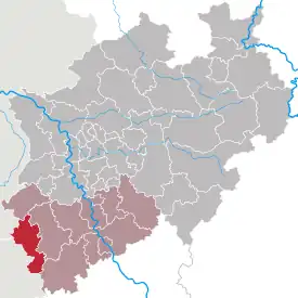 Lage des Aachen in Nordrhein-Westfalen (anklickbare Karte)