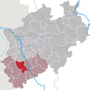 Lage des Rhein-Erft-Kreis in Nordrhein-Westfalen (anklickbare Karte)