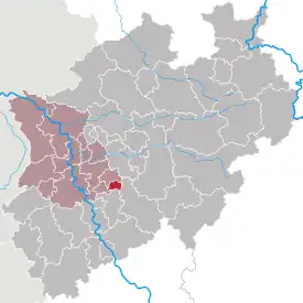 Lage des Remscheid in Nordrhein-Westfalen (anklickbare Karte)