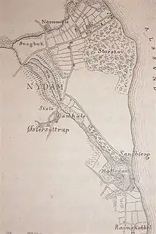 Kort over Nydam Mose