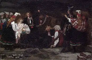 Slagsmål i en bondestue, 1866