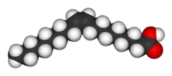 Oleic acid's space-filling structure