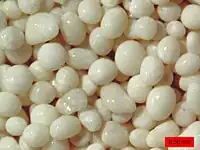 Nutidige ooider ("ægsten"), som disse fra en strand på Bahamas, består oftest af aragonit