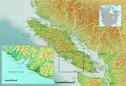 Pacific Rim National Parks beliggenhed i Canada