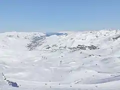 Val Thorens øverst i Belleville-dalen