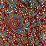 Marmorpapir fra forsats, Frankrig o. 1880 (detalje)