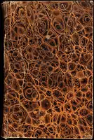 Bog med typisk enkelt marmorpapir, indbundet i Frankrig o. 1825