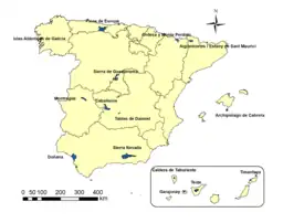 Cabañeros National Parks er på kortet det store område i det centrale Spanien