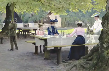 Paul Fischer, Skovtur ved Peter Lieps hus i Dyrehaven, 1904