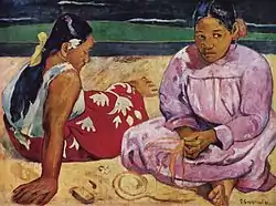 Tahitianske kvinder på stranden, 1891, Musée d'Orsay, Paris.