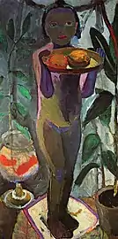 Nøgent barn med guldfiskeskål, 1906/7