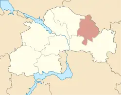 Pavlohrad rajons beliggenhed i Dnipropetrovsk oblast.
