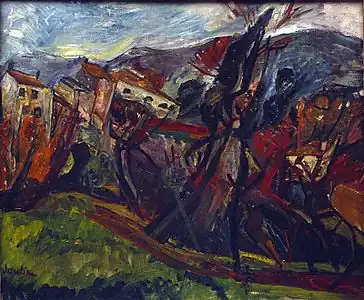 Chaïm Soutine: Landskab ved Céret, ca. 1920