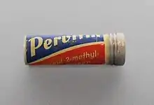 A methamphetamine tablet container