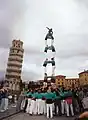 Torre de set i Pisa, Castellers de Vilafranca, 1988